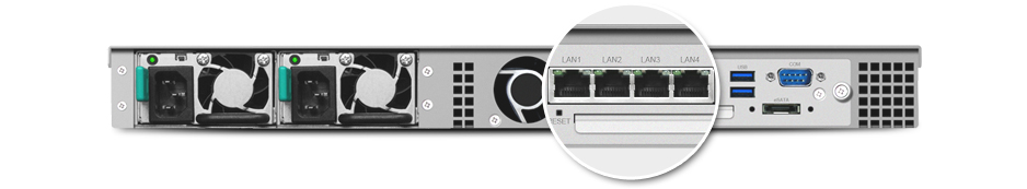 Link Aggregation via 4 portas gigabit LAN