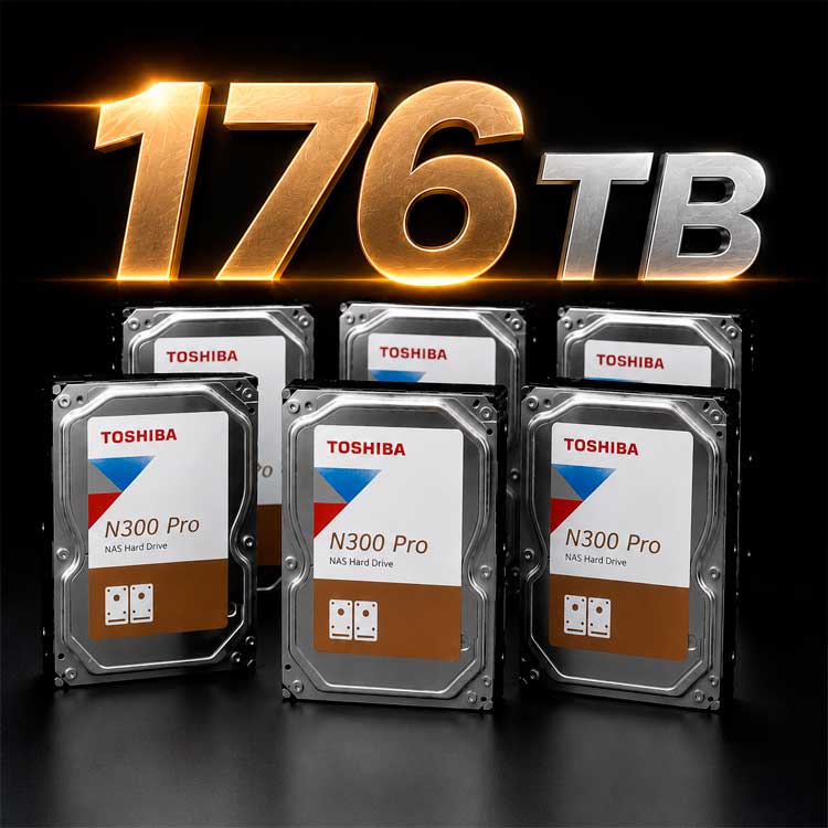 PACOTE DE ARMAZENAMENTO N300 PRO - 176TB - PACOTE DE ARMAZENAMENTO N300 PRO - 176TB