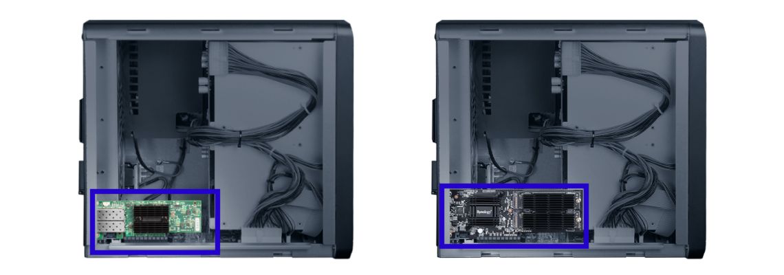 Slot PCIe para implementação de SSD M.2 ou conexão 10GbE