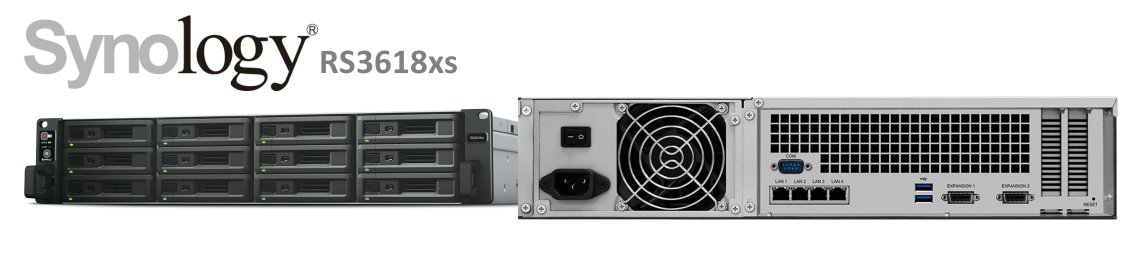 Synology RS3618xs - Storage de rede 144TB com solução para grandes empresas
